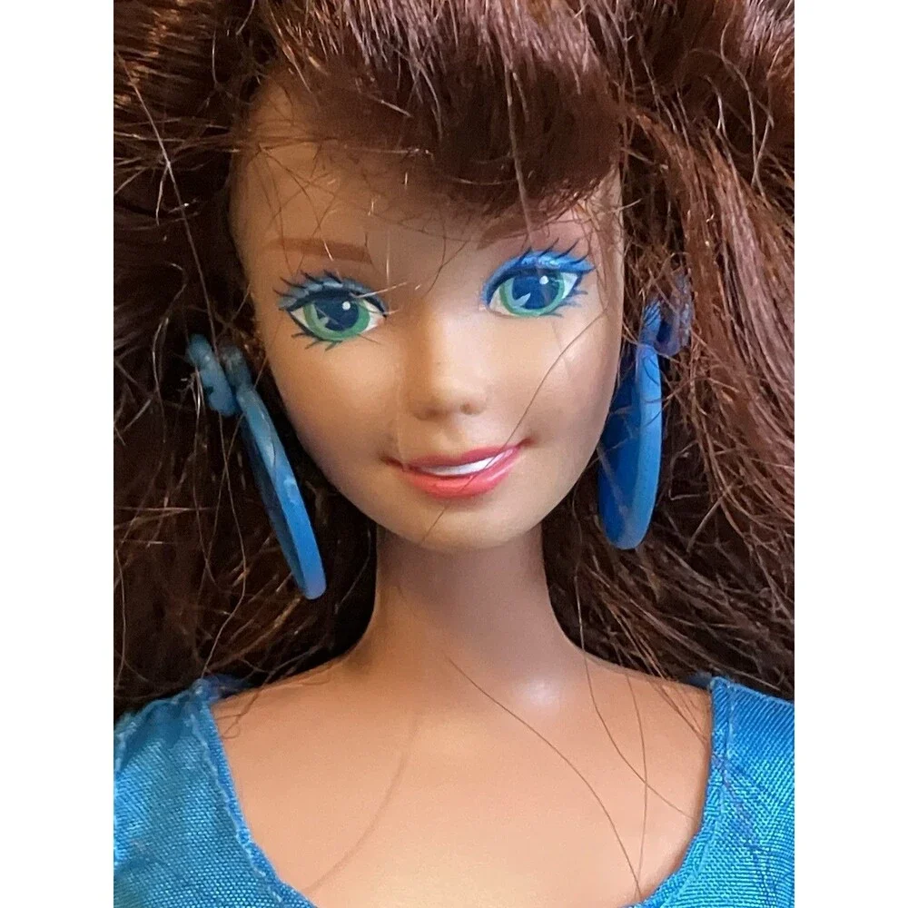 Paint & Dazzle Teresa Barbie Doll 1993 90s Auburn Hair, Redressed Vintage